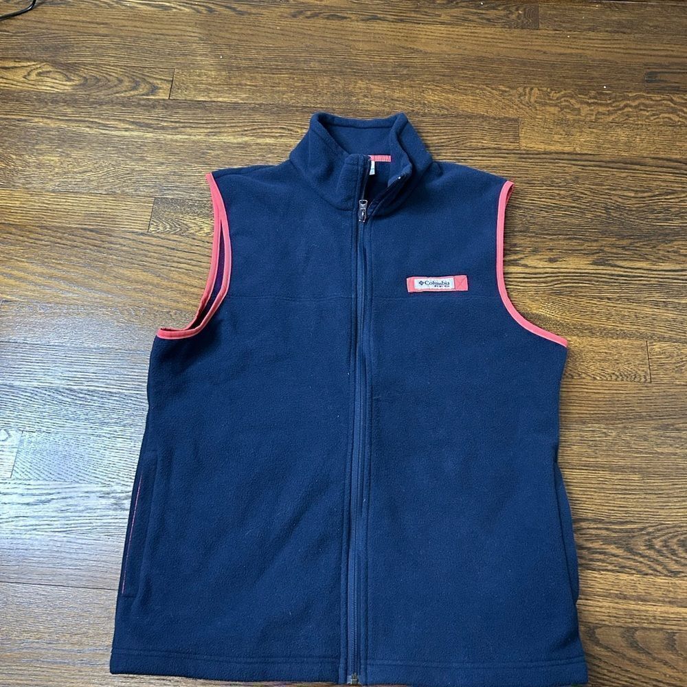 Men’s Columbia PFG Navy Fleece Vest - Size Small